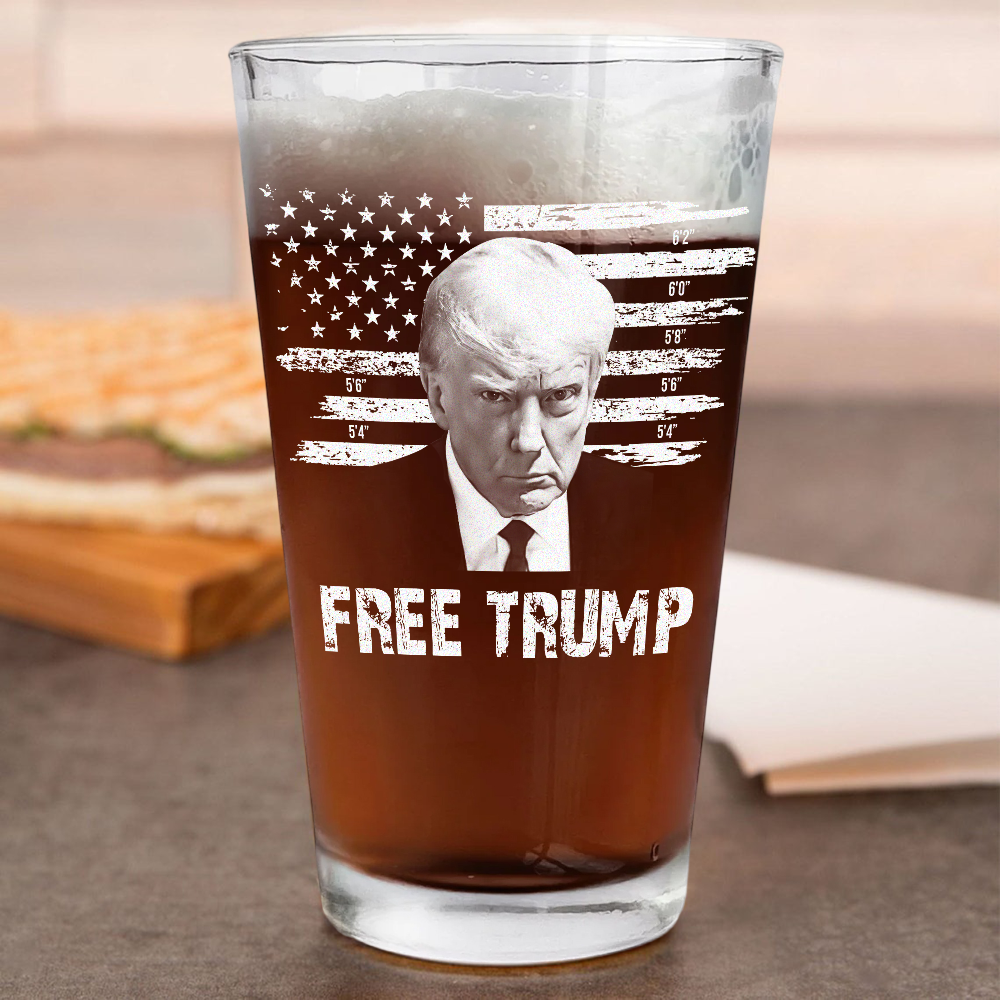 Free Trump Print Beer Glass DM01 62647