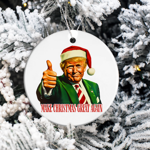 Make Christmas Great Again With Trump Ceramic Ornament HA75 63655