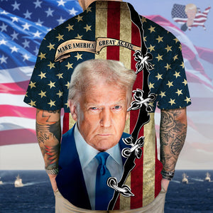 Make America Great Again Trump 2025 With American Flag Hawaii Shirt CH07 67314