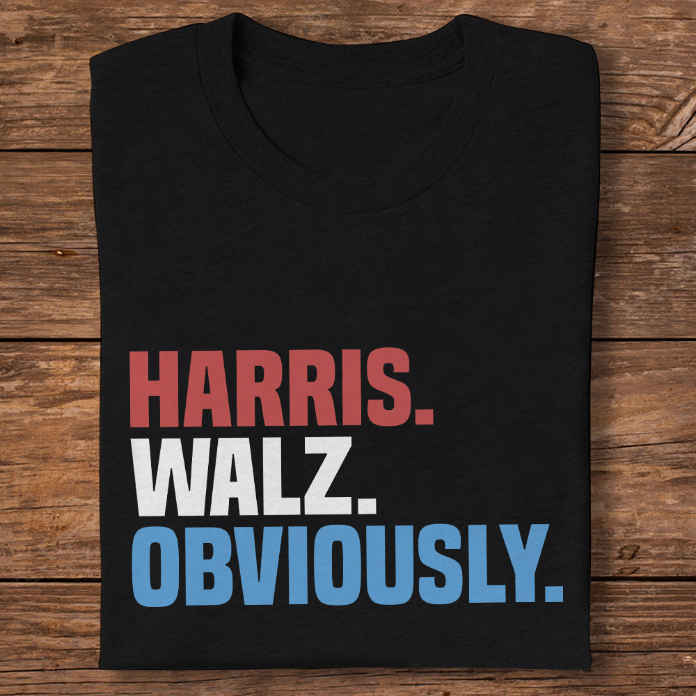 Kamala Harris Walz Obviously Madam President Election Dark Shirt HO82 65012