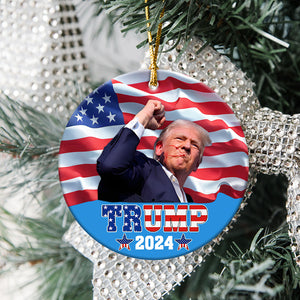 Trump 2024 F**ht For America Ceramic Ornament HA75 63132