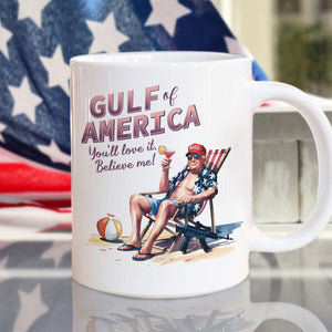 Donald Trump Chilly Gulf of America Ocean White Mug LM32 65289