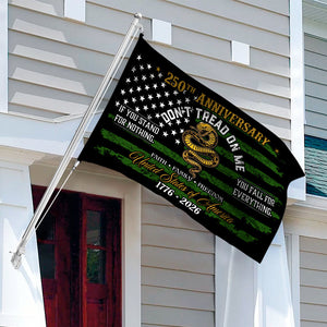 USA 250th Anniversary House Flag – Don’t Tread On Me Patriotic Design LM32 897743