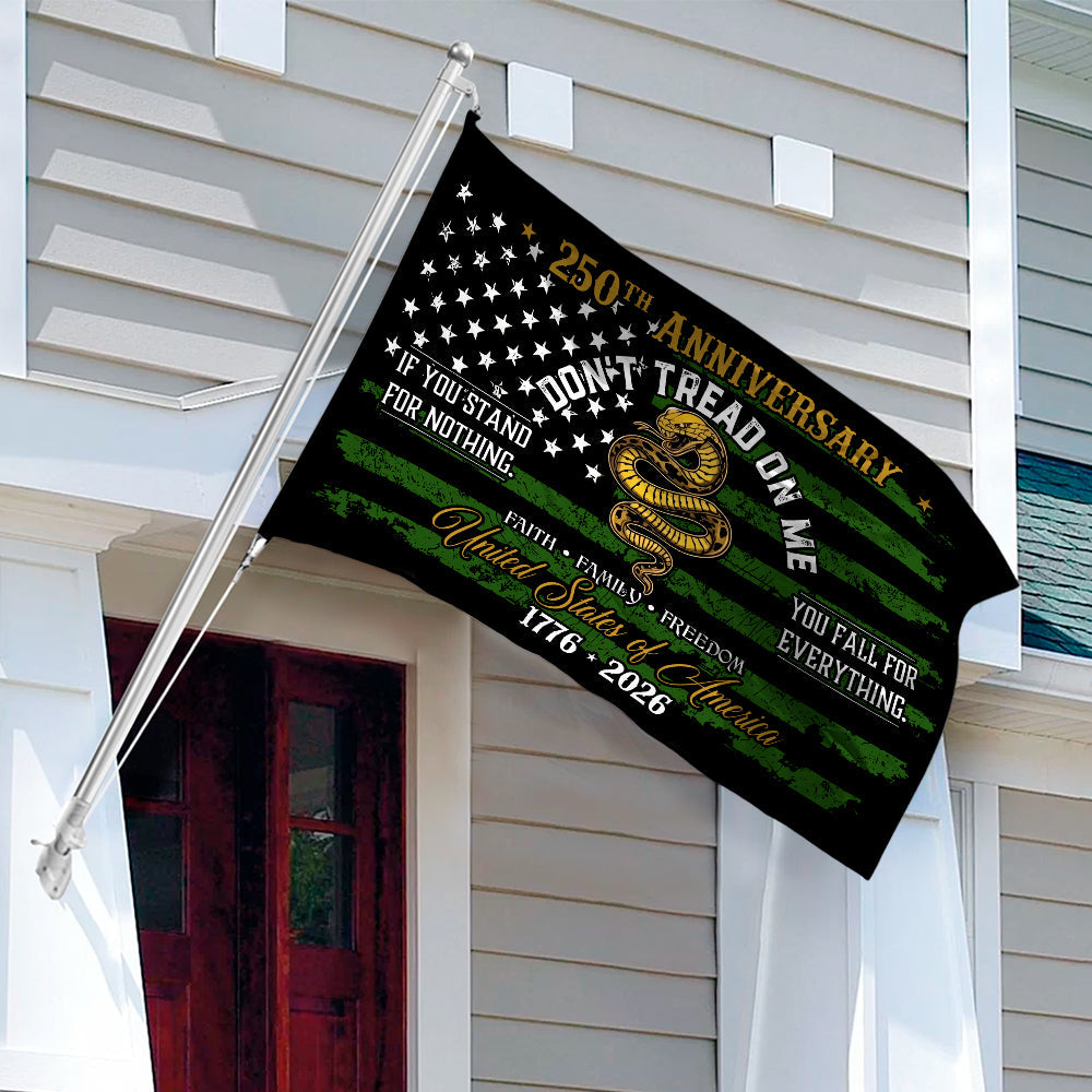 USA 250th Anniversary House Flag – Don’t Tread On Me Patriotic Design LM32 897743
