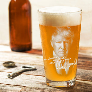 Let's Make Liberals Cry Again Donald Trump Engraved Beer Glass DM01 62643