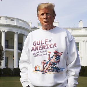 Donald Trump Chilly Gulf of America Ocean White Shirt LM32 65287