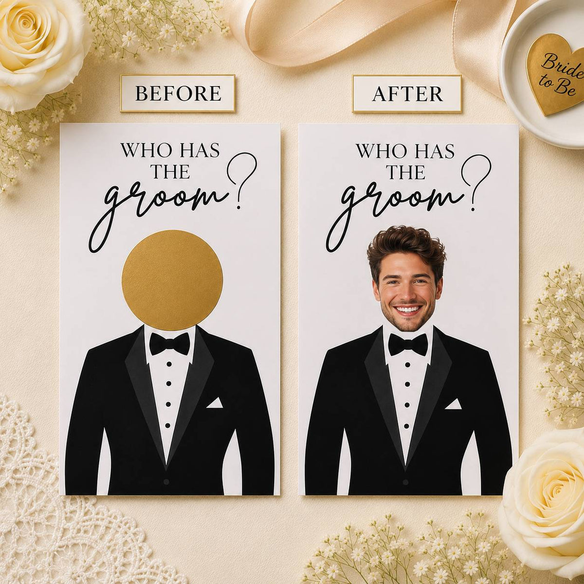 Personalized Who Has The Groom Scratch Off Game Card – Bridal Shower Scratch Off, Bachelorette Games, Groom Scratch Off, Wedding HO82 903100