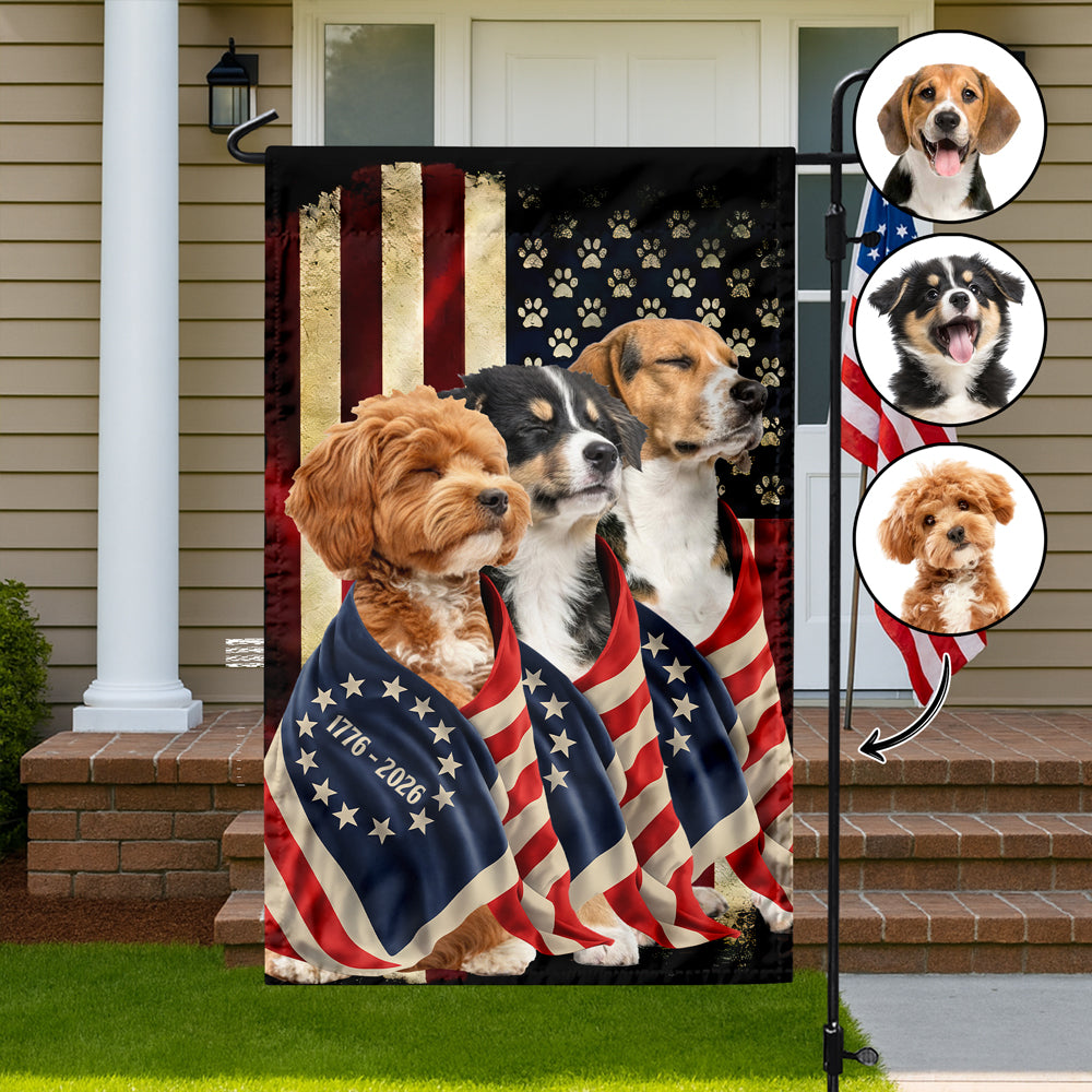 Custom Dog Photo American Patriot Garden Flag HO82 901248