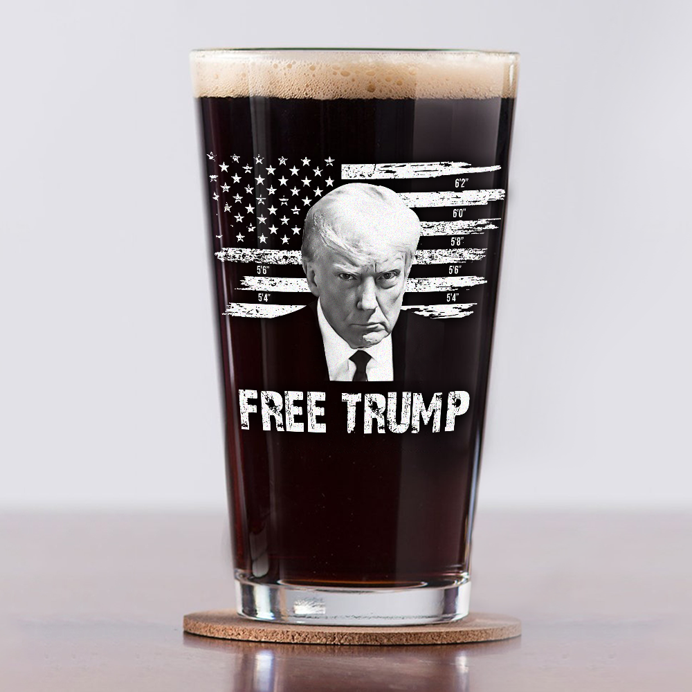 Free Trump Print Beer Glass DM01 62647