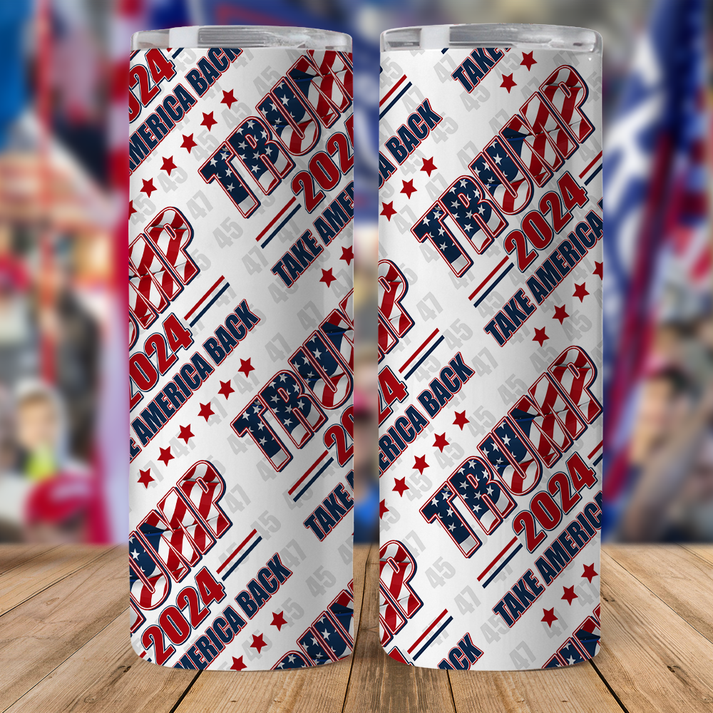 Trump 2024 Take America Back Skinny Tumbler DM01 62821