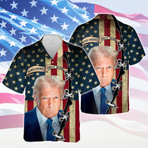 Make America Great Again Trump 2025 With American Flag Hawaii Shirt CH07 67314