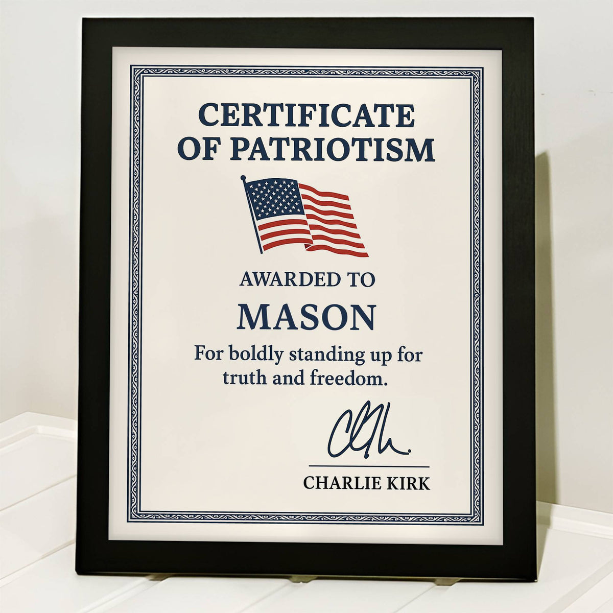 Custom Name Boldly Standing Up For Truth And Freedom Picture Frame HO82 66008