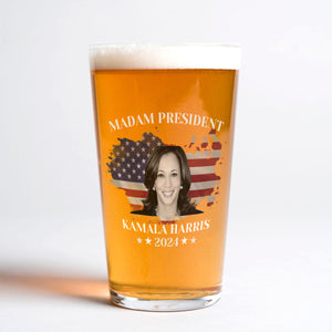 Madam President Kamala Harris 2024 Print Beer Glass HA75 63520