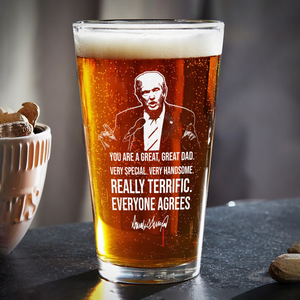 Great Grandpa Great Dad Trump Print Beer Glass DM01 62653