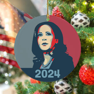 Kamala Harris 2024 Political In Shepard Fairy Style Ceramic Ornament HO82 65142