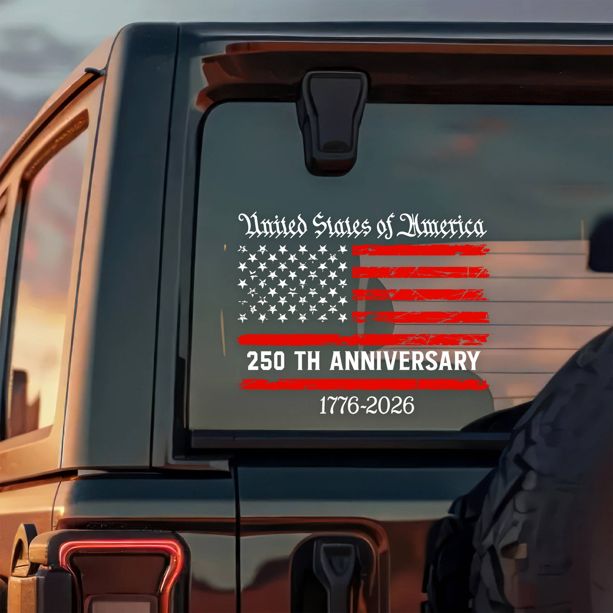 America 250th Anniversary Semiquincentennial Car Window Decal Sticker HO82 900864