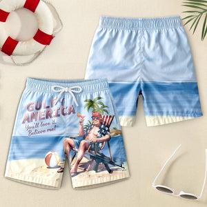 Donald Trump Chilly Gulf of America Ocean Beach Short LM32 65395
