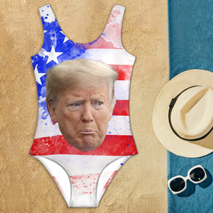 Custom Photo Trump Funny Face Swimsuit TH10 62499