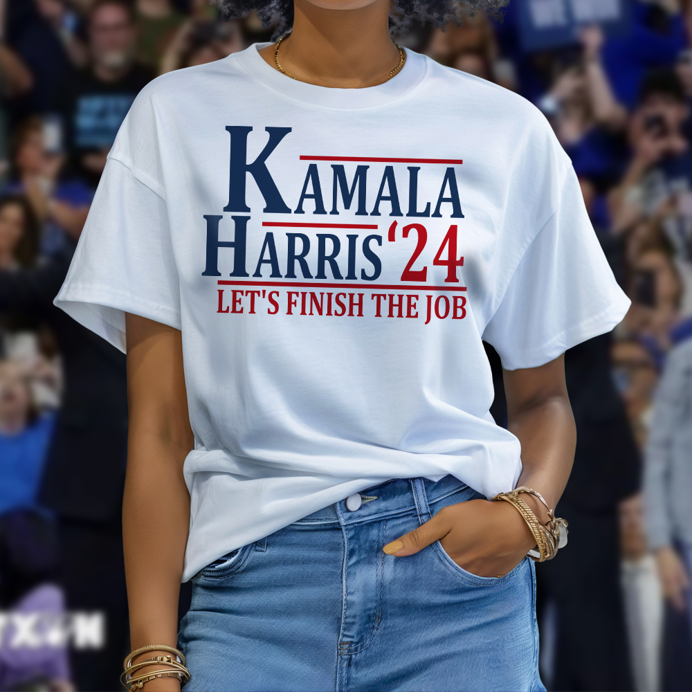 Kamala Harris Let's Finish The Job Bright Shirt TH10 63361