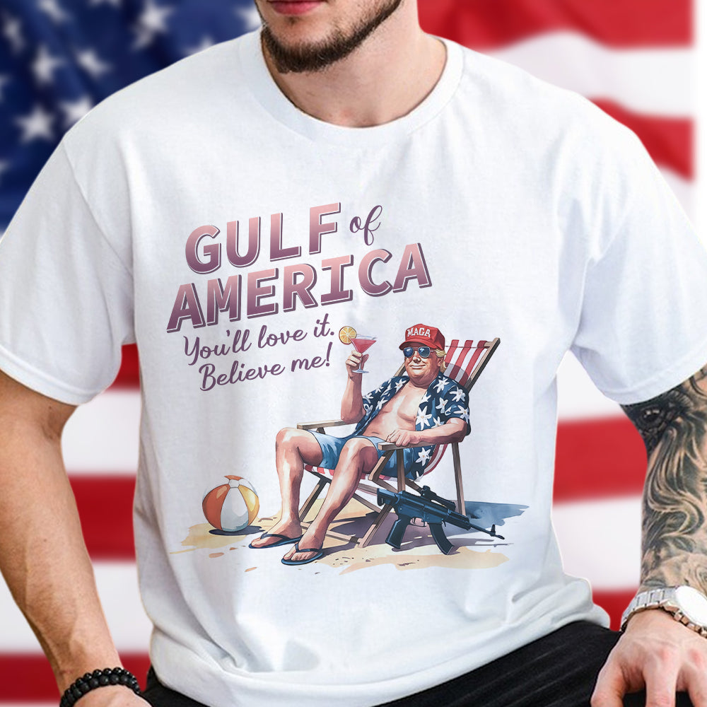 Donald Trump Chilly Gulf of America Ocean White Shirt LM32 65287