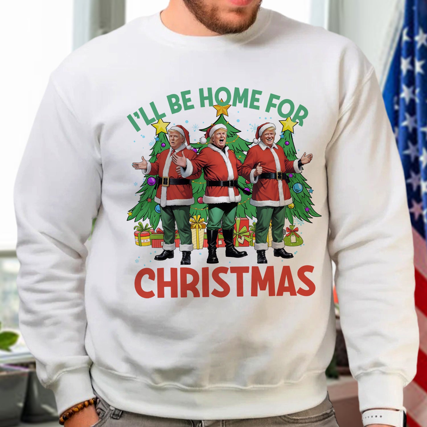 Trump I'll Be Home for Christmas - Election Trump Shirt 64078