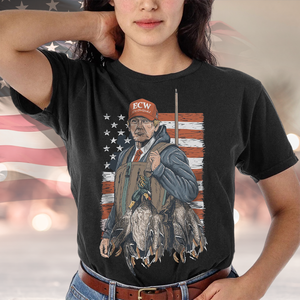 Trump Duck Hunting Flag Dark Shirt TH10 63595