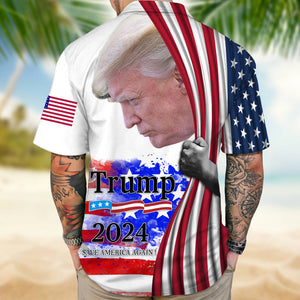 Trump 2024 Save America Again Hawaii Shirt DM01 62513