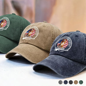 Personalized 250 Years Of Freedom With Dog Washed Denim Baseball Cap HO82 901232