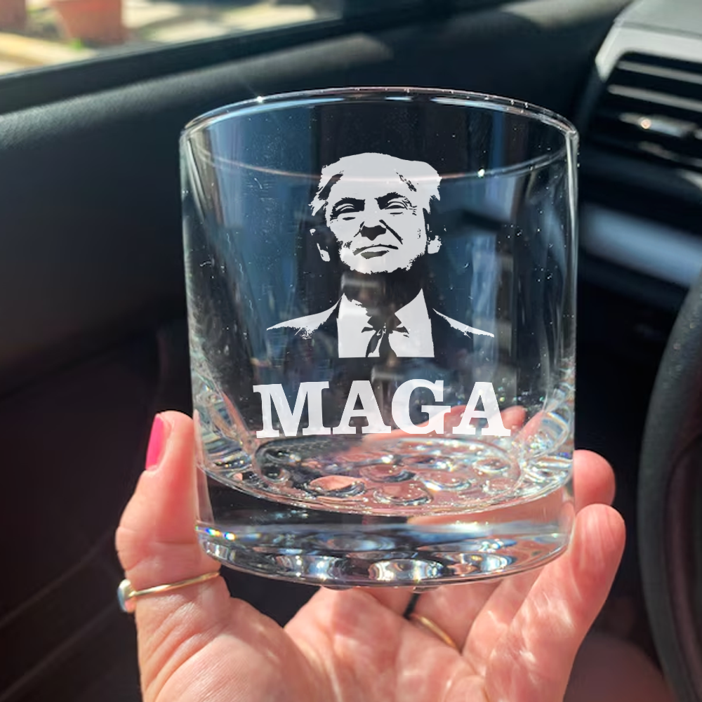 Trump 2024 F**k Your Feelings Personalized Gift Engraved Rock Glass HA75 62536