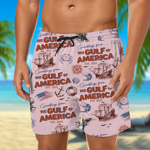 Personalized Name Gulf Of America Patriotic Beach Short LM32 65385
