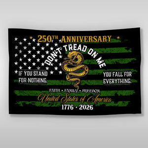 USA 250th Anniversary House Flag – Don’t Tread On Me Patriotic Design LM32 897743