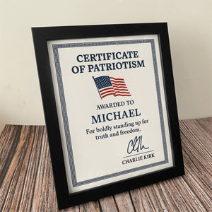 Custom Name Boldly Standing Up For Truth And Freedom Picture Frame HO82 66008