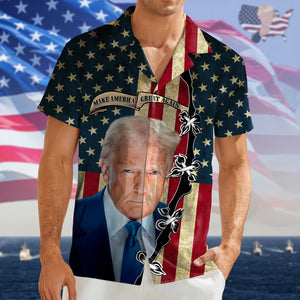 Make America Great Again Trump 2025 With American Flag Hawaii Shirt CH07 67314