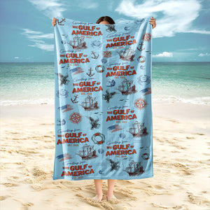 Personalized Name Gulf Of America Patriotic Beach Towel Summer Vibes LM32 65387