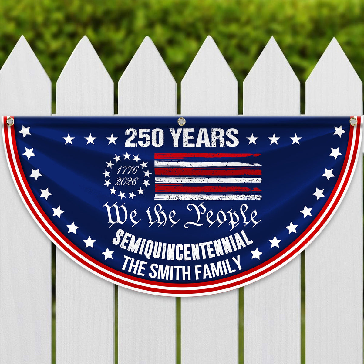 Custom Family Name We The People America 250 Years Non-Pleated Fan Flag CH07 910240