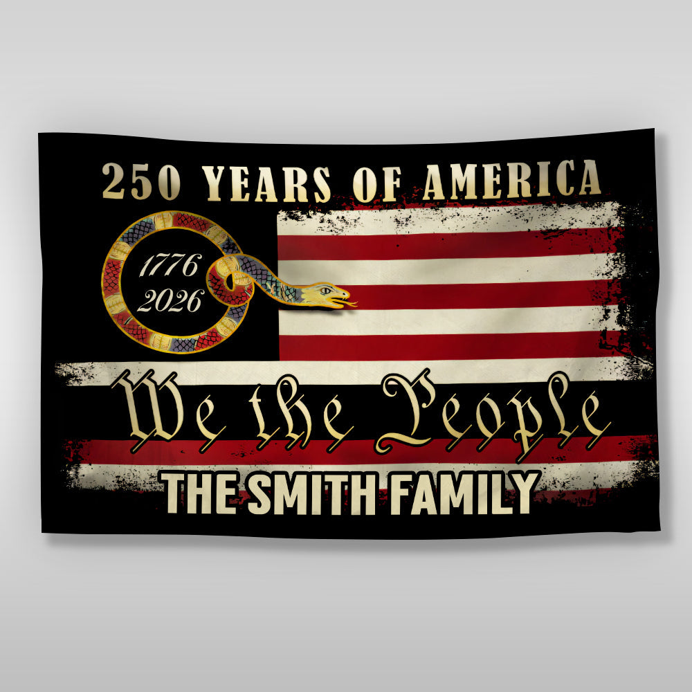 Personalized 250 Years Of America - We The People Banner House Flag HO82 900972