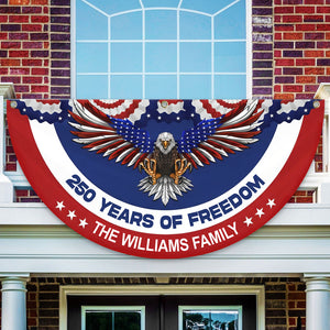 Custom Family Name 250 Years Of Freedom Non-Pleated Fan Flag HO82 901332