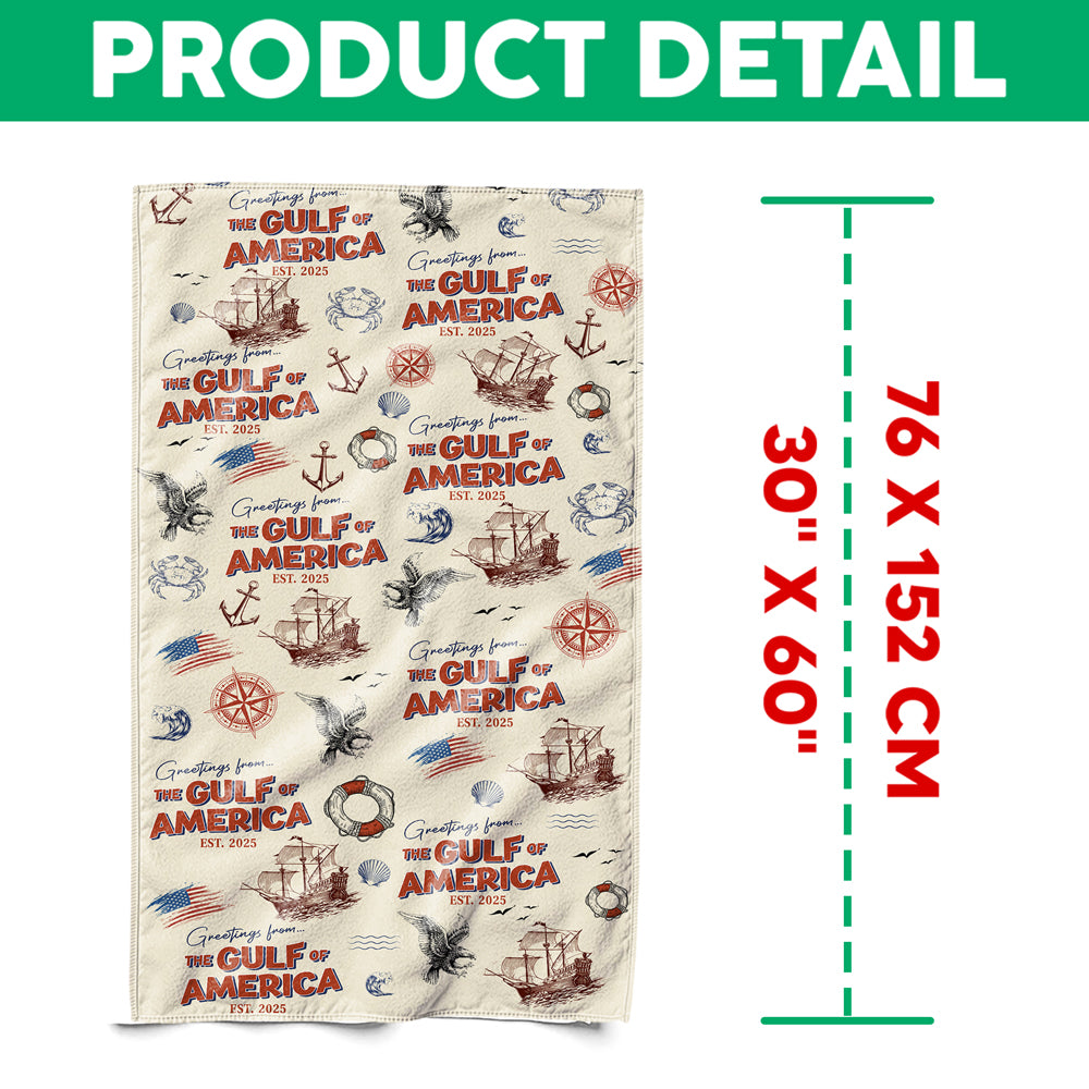 Personalized Name Gulf Of America Patriotic Beach Towel Summer Vibes LM32 65387