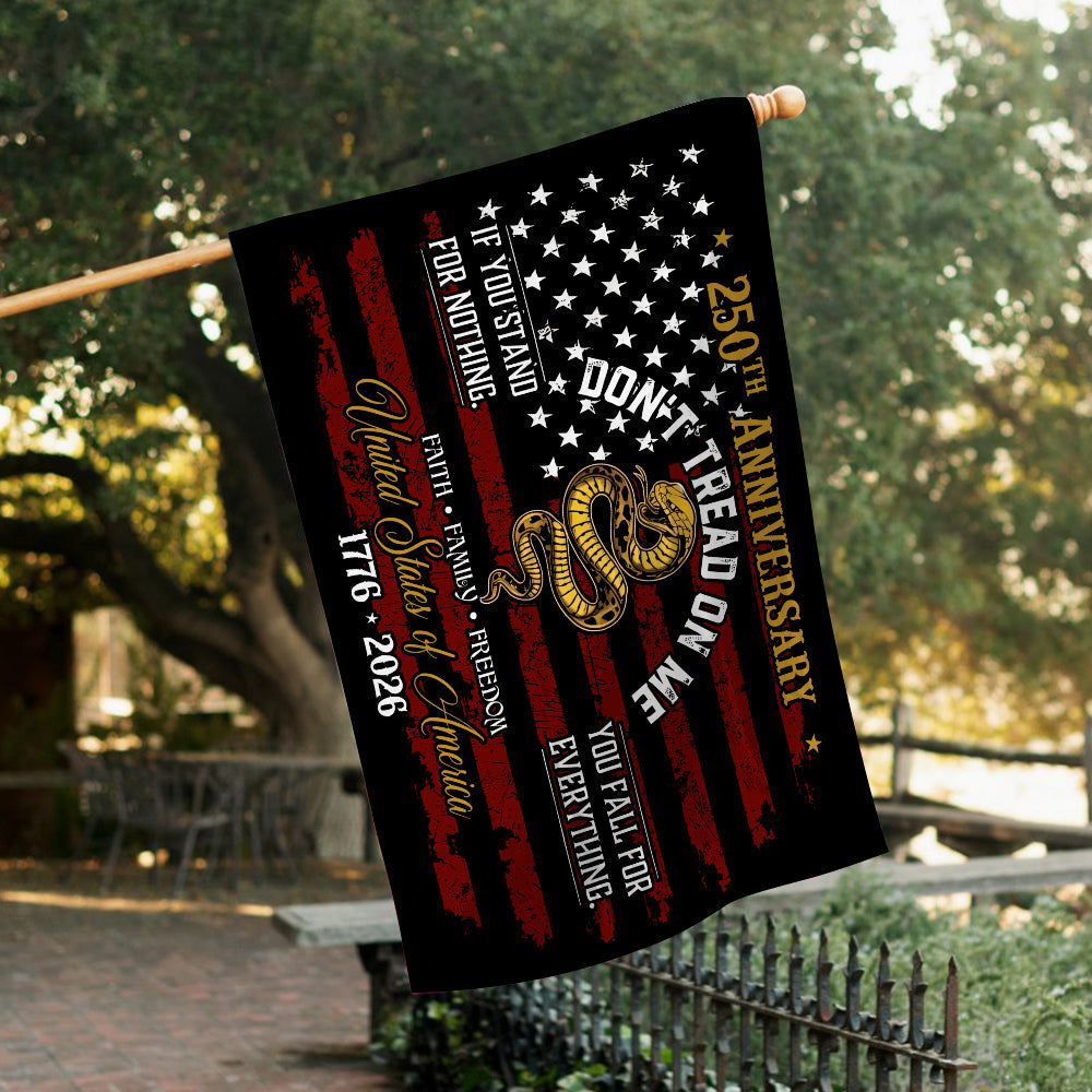 USA 250th Anniversary House Flag – Don’t Tread On Me Patriotic Design LM32 897743
