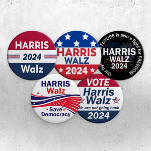 Harris Walz 2024 Democratic Pin Button Personalized Gift HO82 65136