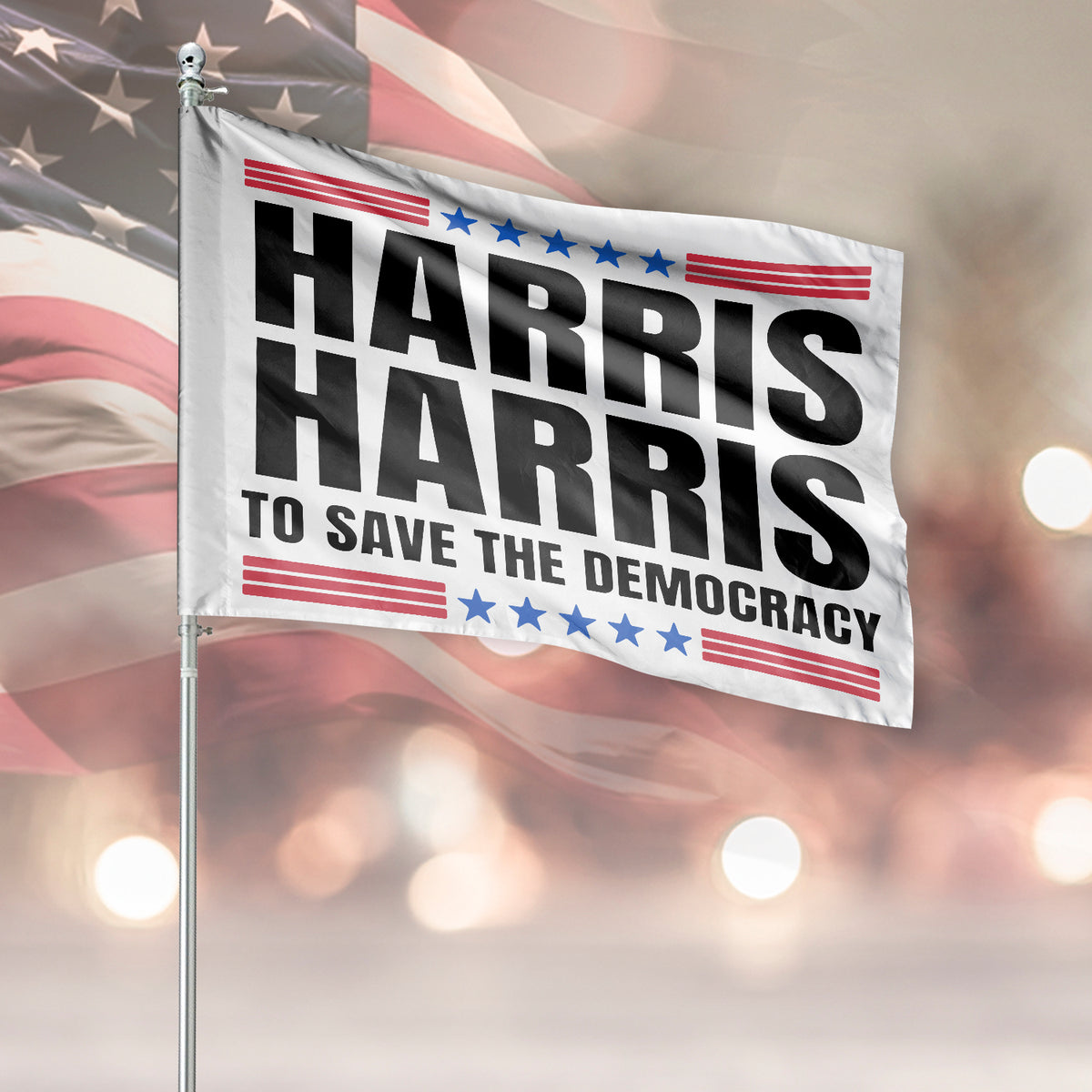 Harris Harris To Save Democracy House Flag TH10 63395