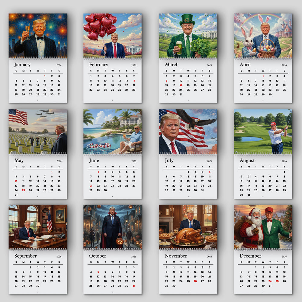 Funny Trump 2026 Wall Calendar CH07 67560
