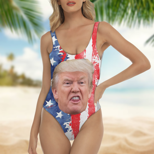 Custom Photo Trump Funny Face Swimsuit TH10 62499