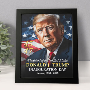 Patriotic Trump Turns Promises Into Action Inauguration Day Picture Frame LM32 65245