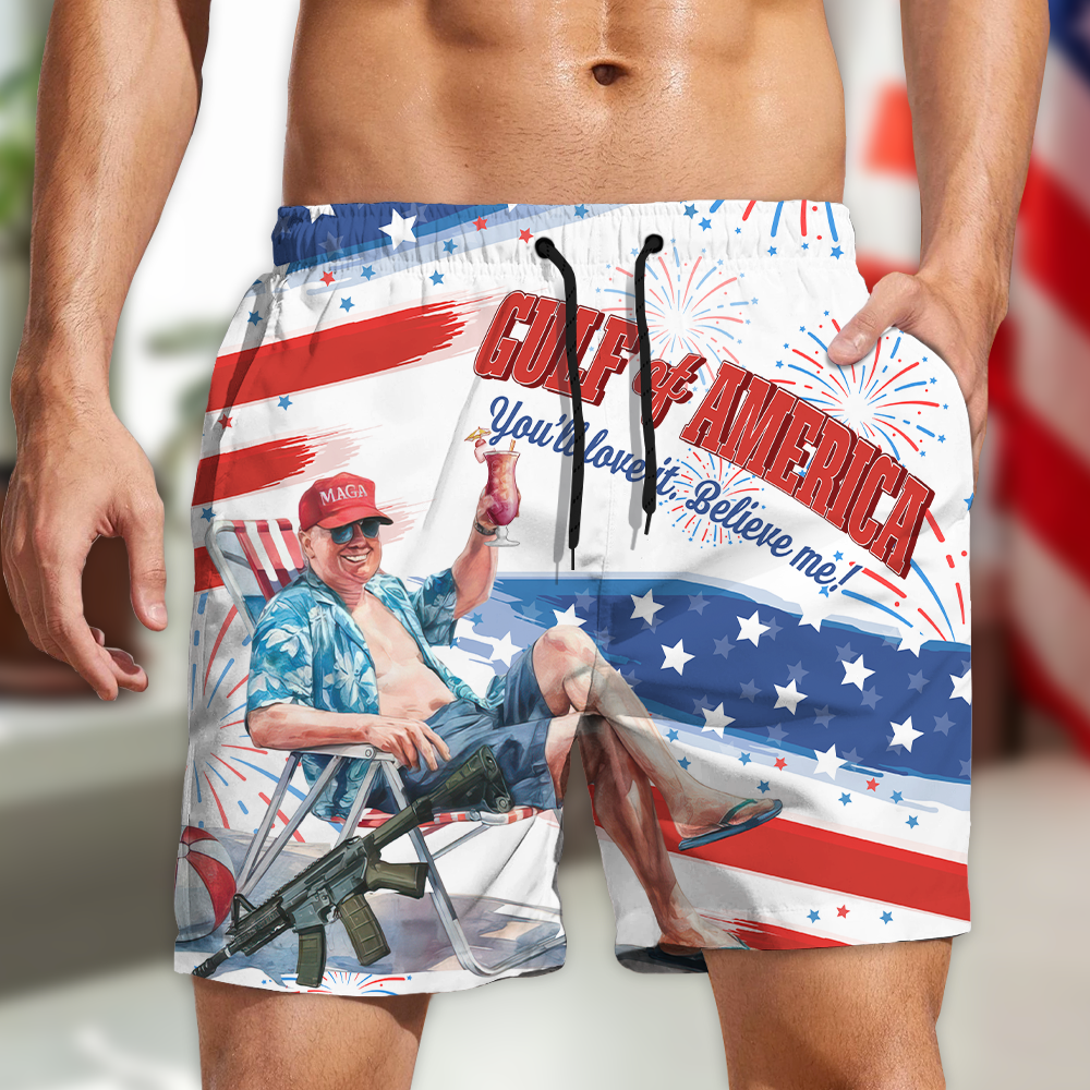 Trump's Gulf of America Comeback Tour: Join In Hawaii Beach Short LM32 65393