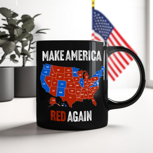 Make America Red Again Black Mug Gift for Trump Lovers HA75 67088