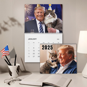 2025 Donald Trump Wall Calendar, MAGA, Trump Cat Lover Gift N369 LM32 65071