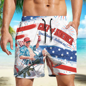Trump's Gulf of America Comeback Tour: Join In Hawaii Beach Short LM32 65393