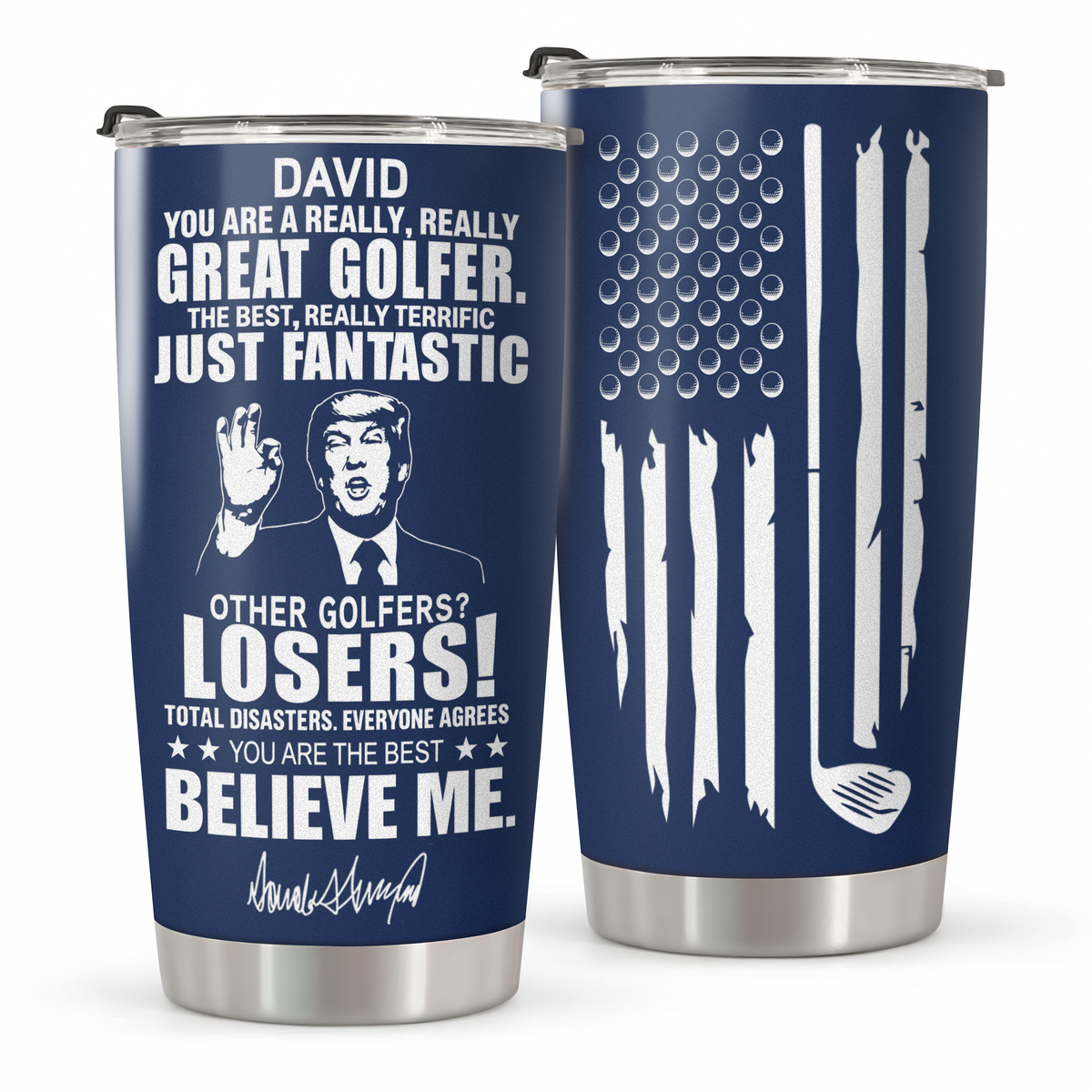 Great Golfer Trump Personalized Fat Tumbler Gift For Golfers HA75 64630