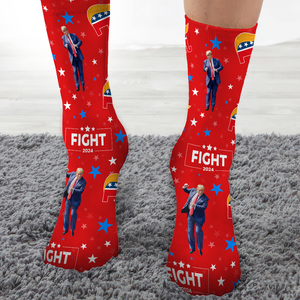 Trump Dancing Christmas Socks N369 HA75 64096